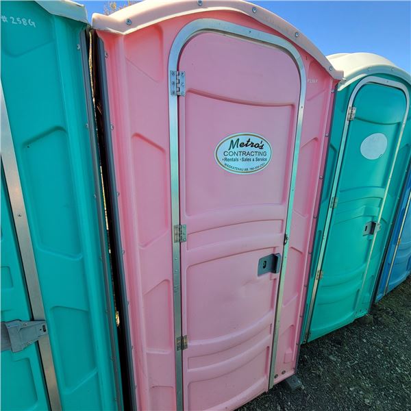 Porta Potty c/w hand sanitizer dispenser & TP dispenser, no urinal