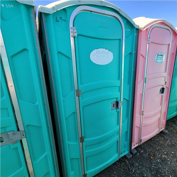 Porta Potty c/w hand sanitizer dispenser, urinal & TP dispenser