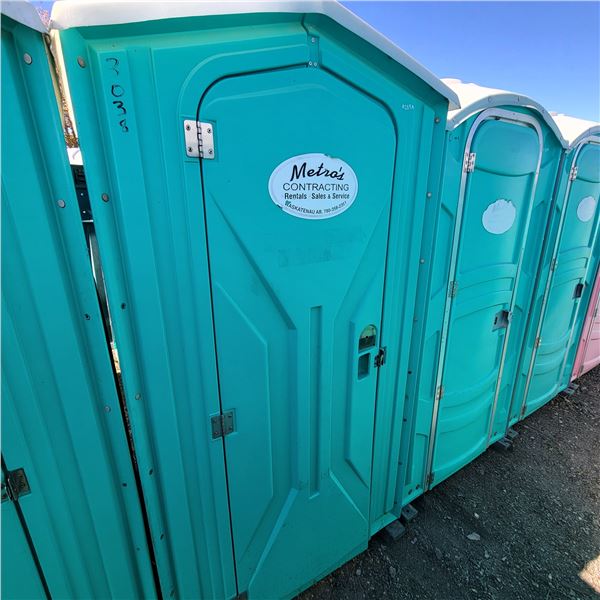Porta Potty c/w hand sanitizer dispenser, urinal & TP dispenser