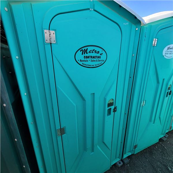 Porta Potty c/w hand sanitizer dispenser, urinal & TP dispenser