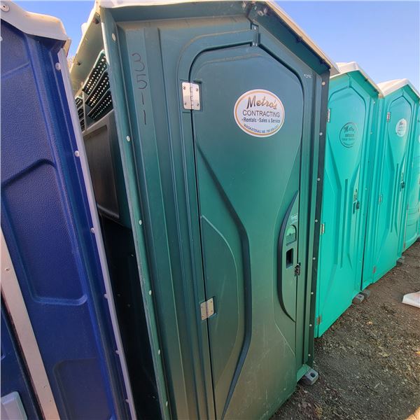 Porta Potty c/w hand sanitizer dispenser, urinal & TP dispenser