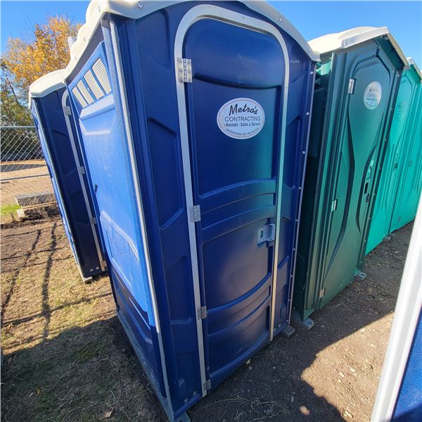 Porta Potty c/w hand sanitizer dispenser, urinal & TP dispenser