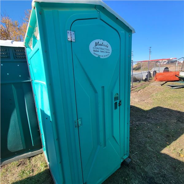 Porta Potty c/w hand sanitizer dispenser, urinal & TP dispenser