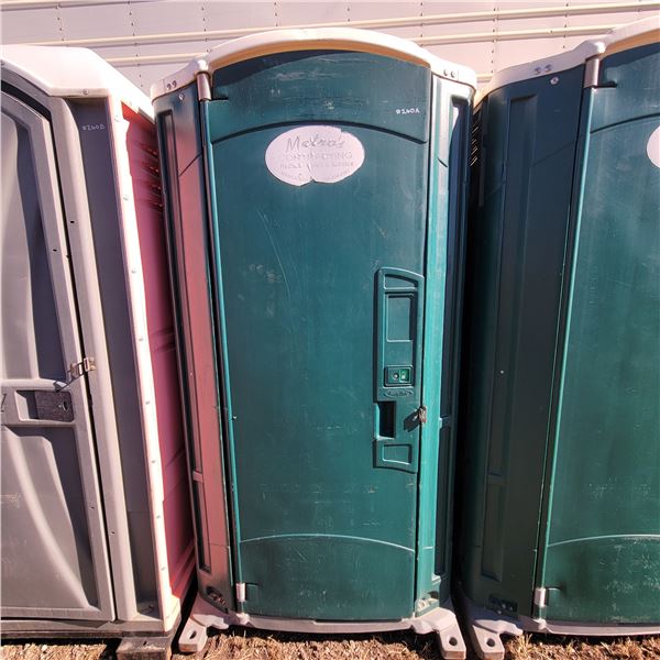 Porta Potty c/w hand sanitizer dispenser, urinal & TP dispenser