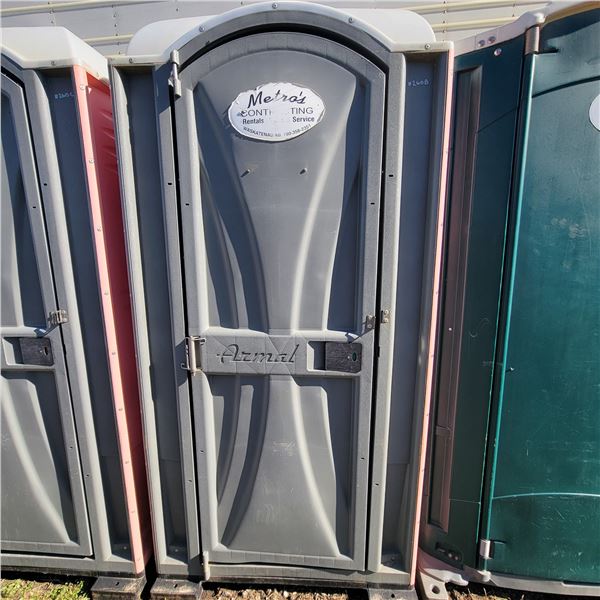 Porta Potty c/w hand sanitizer dispenser, urinal & TP dispenser