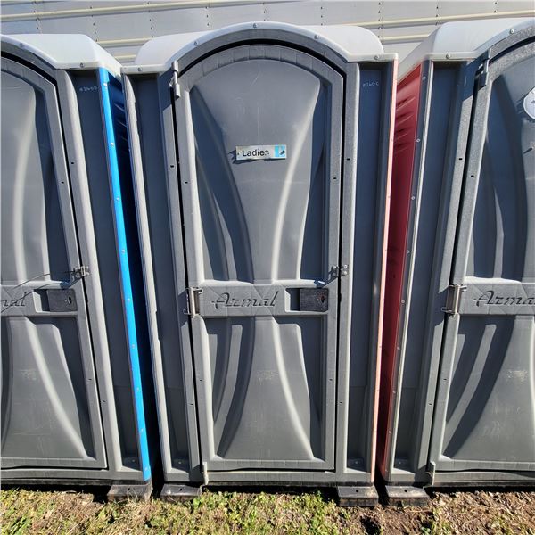 Porta Potty c/w hand sanitizer dispenser, urinal & TP dispenser