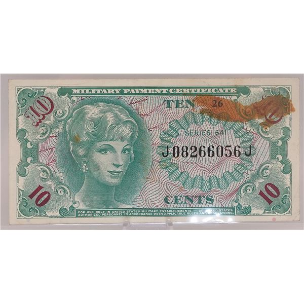 Series 641 10 Cent Military Pay