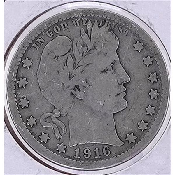 1916-D Barber Quarter