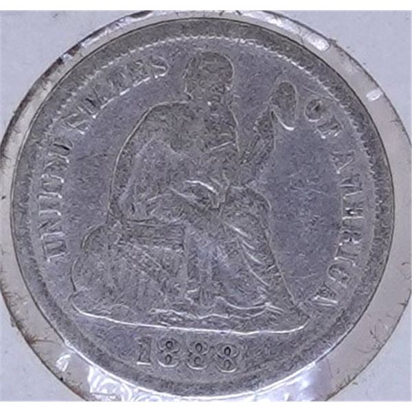 1888 Seated Dime