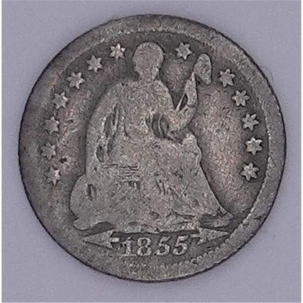 1855-O Seated Half Dime