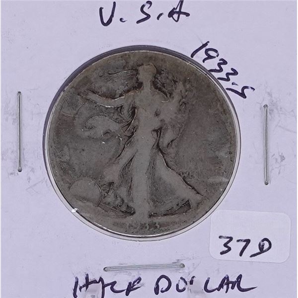 1933-S Walking Liberty Half Dollar