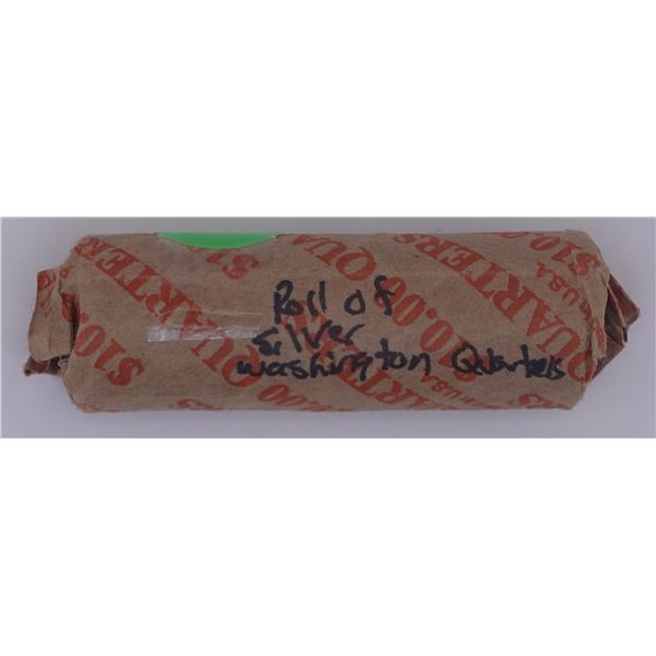 (40) Roll of Silver Washington Quarters