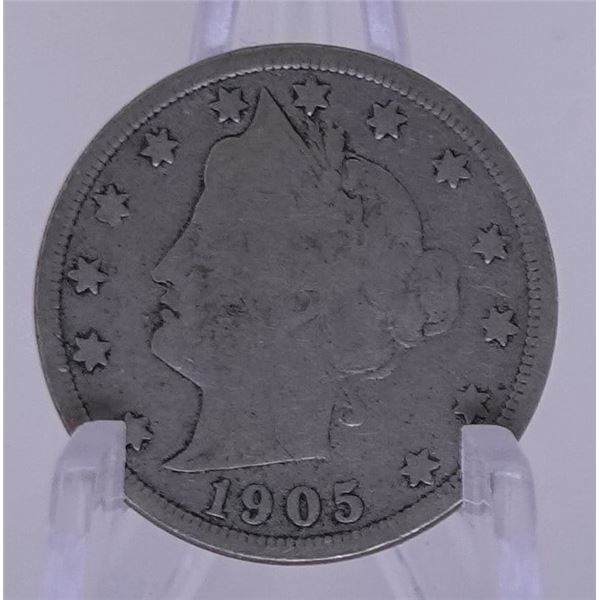 (2) V Nickels. 1905 and 1910