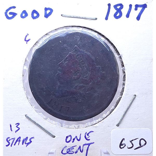 1817 Coronet Head Large Cent