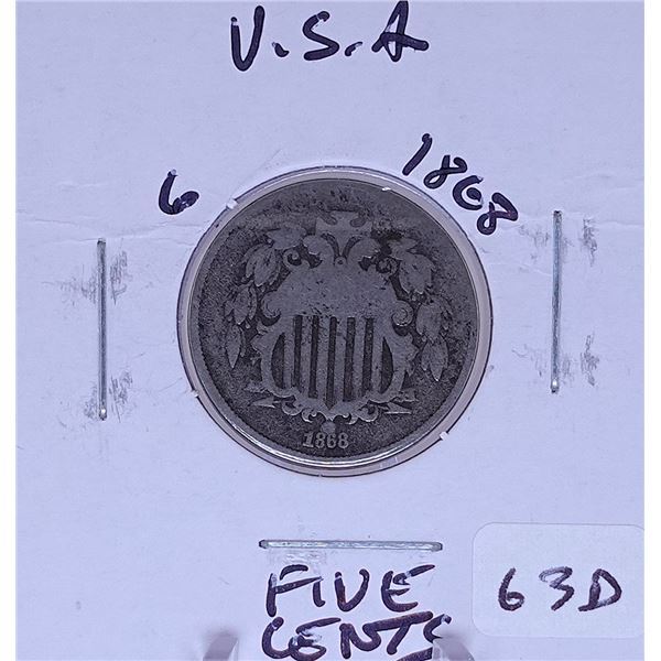 1868 Shield Nickel