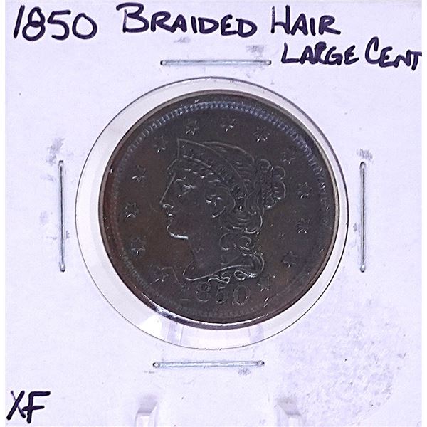 1850 Braided Hair Cent