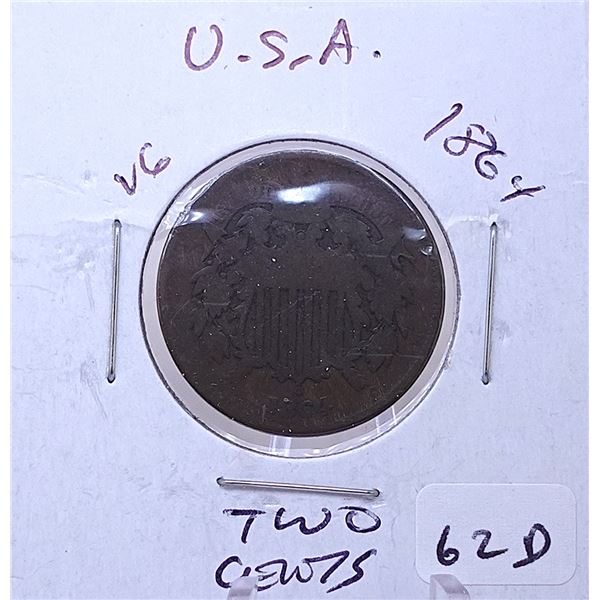 1864 2 Cent Piece