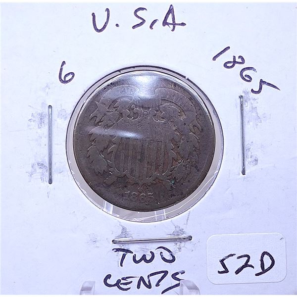 1865 2 Cent Piece