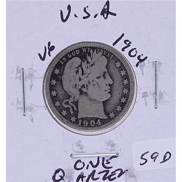 1904 Barber Quarter