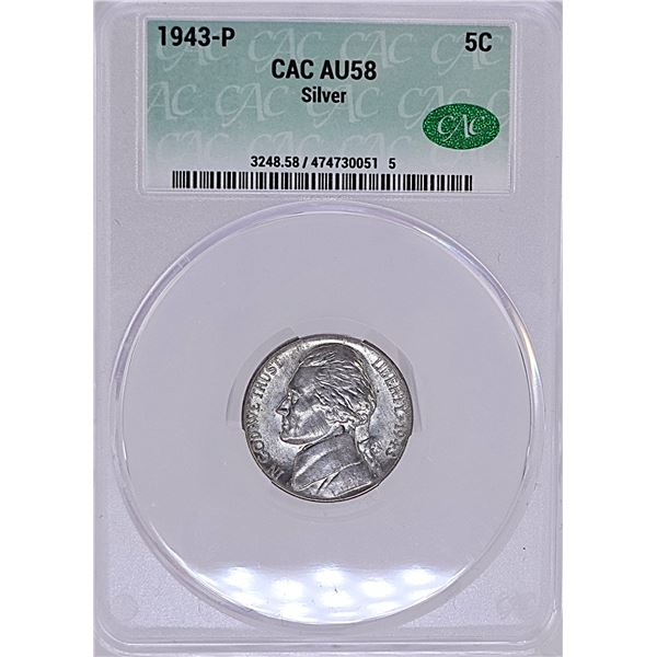 1943-P Silver War Nickel
