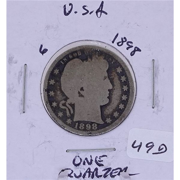 1898 Barber Quarter
