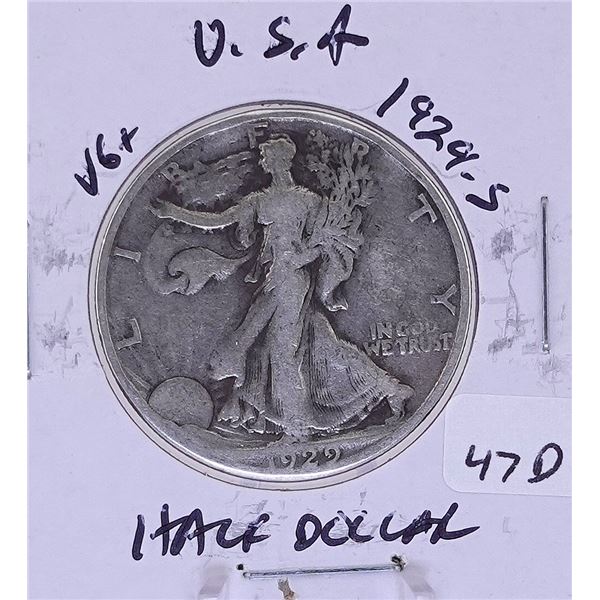1929-S Walking Liberty Half Dollar