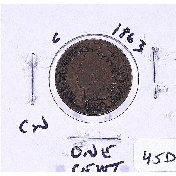 1863 CN Indian Head Cent