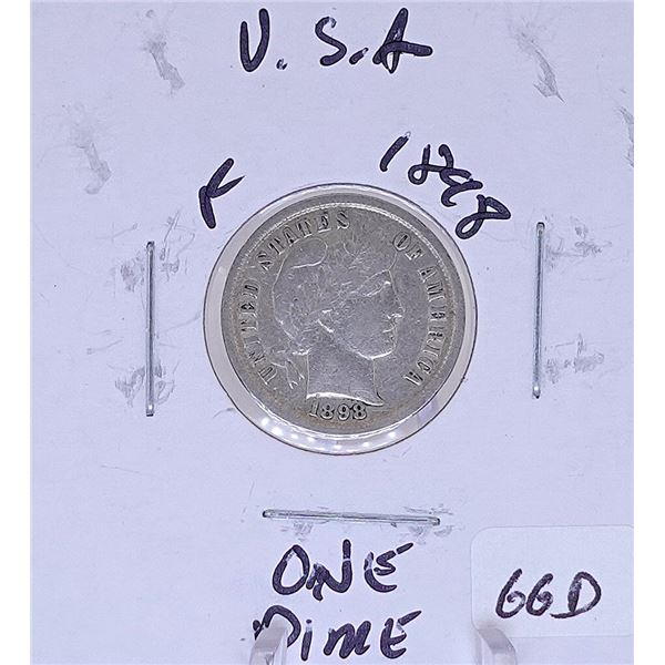 1898 Silver Barber Dime