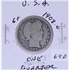 Image 1 : 1908-O Silver Barber Quarter