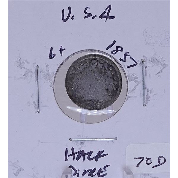 1857 Seated Half Dime