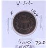 Image 1 : 1866 2 Cent Piece