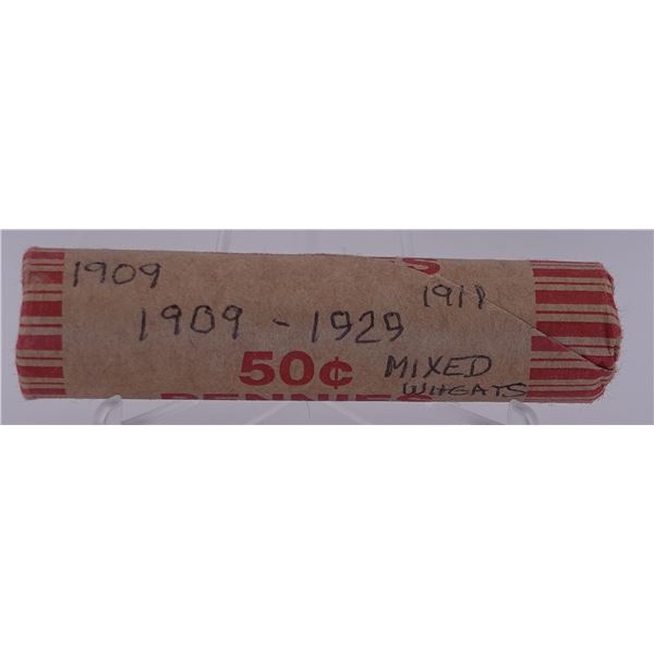 Roll of 1909-1929 Mixed Wheat Cents