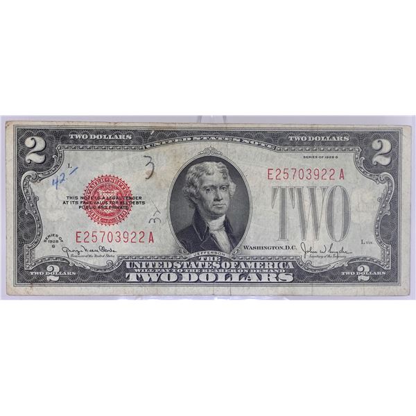 1928-G $2 Red Seal Note