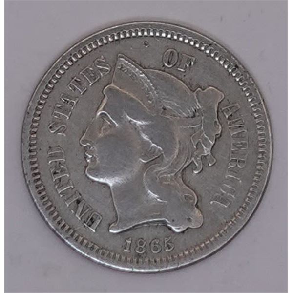 1865 3 Cent Coin