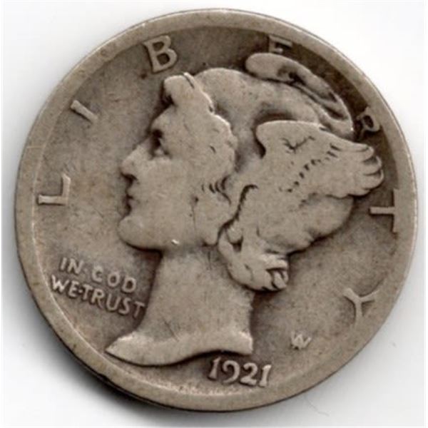 1921-D Mercury Head Dime Better Date
