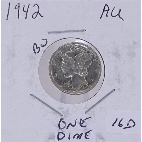 1942 Silver Mercury Dime