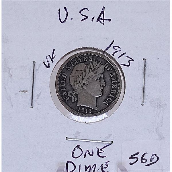 1913 Barber Dime