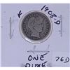 Image 1 : 1908-D Silver Barber Dime
