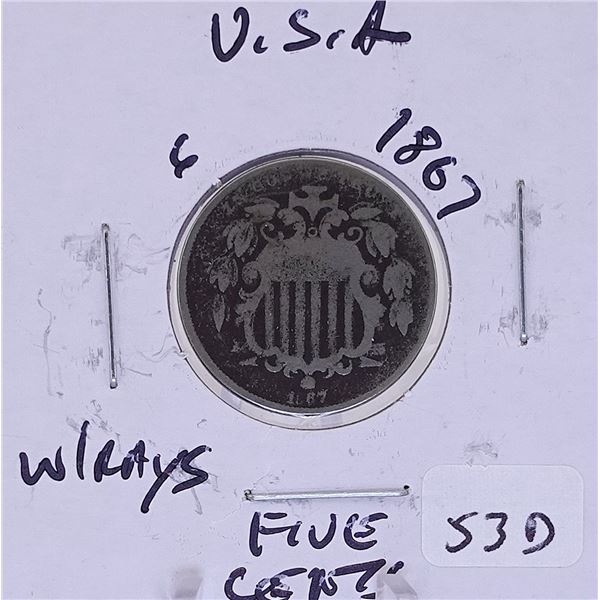 1867 Shield Nickel