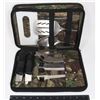 CAMPING COOKING KIT IN CAMO CARRY BAG