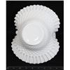 Image 3 : VINTAGE FENTON RUFFLED HOBNAIL MILK GLASS HANDLED
