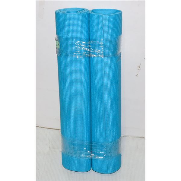 TWO BLUE YOGA MATS