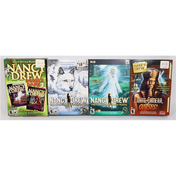4 PC GAMES: NANCY DREW THE WHITE WOLF OF ICICLE