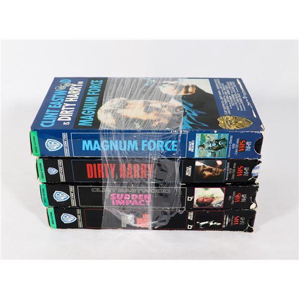 4 CLINT EASTWOOD DIRTY HARRY SERIES VHS
