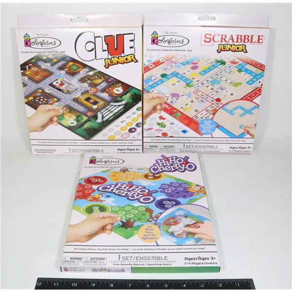 THREE NEW COLORFORMS TRAVEL GAMES, INCLUDING