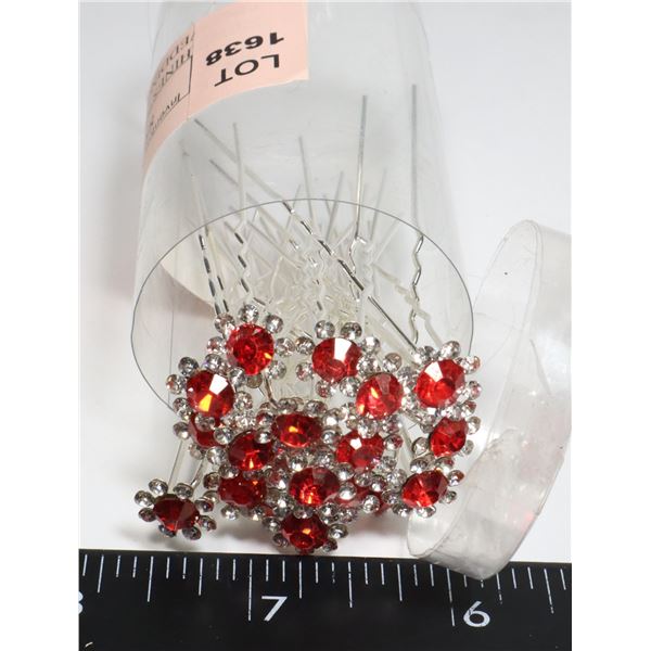 NEW RHINESTONE FLOWER HAIR PINS WEDDING HEADWEAR