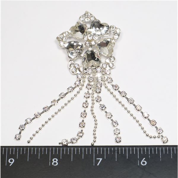 NEW SHOOTING STAR DESIGN RHINESTONE BROOCH