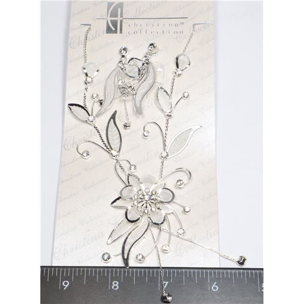 NEW CHRISTINA COLLECTION CLEAR RHINESTONE FLOWER