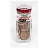 Image 1 : SMALL JAR OF CANADIAN ONE CENT COINS WITH KING