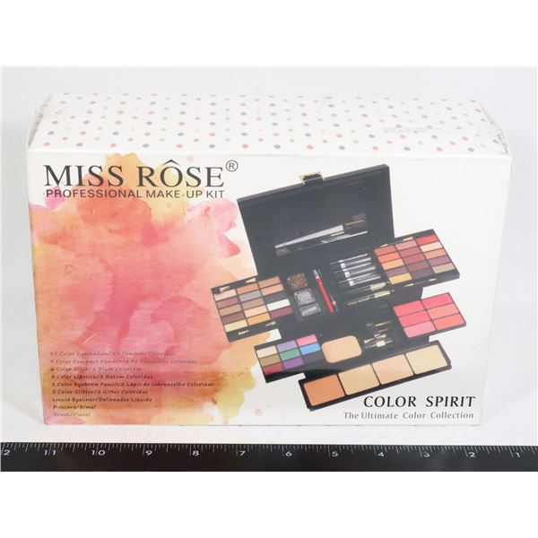 NEW MISS ROSE PROFESSIONAL MAKE UP TREASURE KIT.